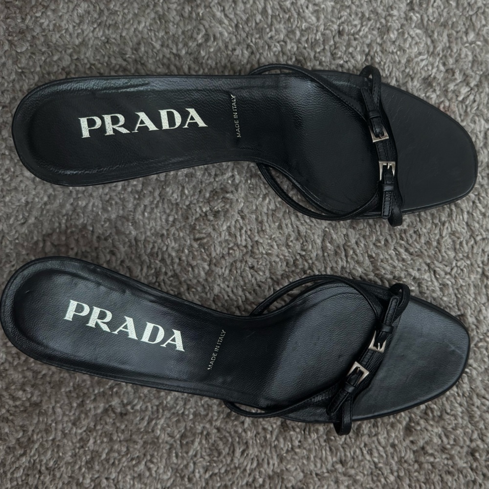 Prada Black Sandals Sleek Minimalist Design